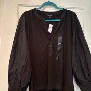 Banana Republic Black V-Neck Shirt